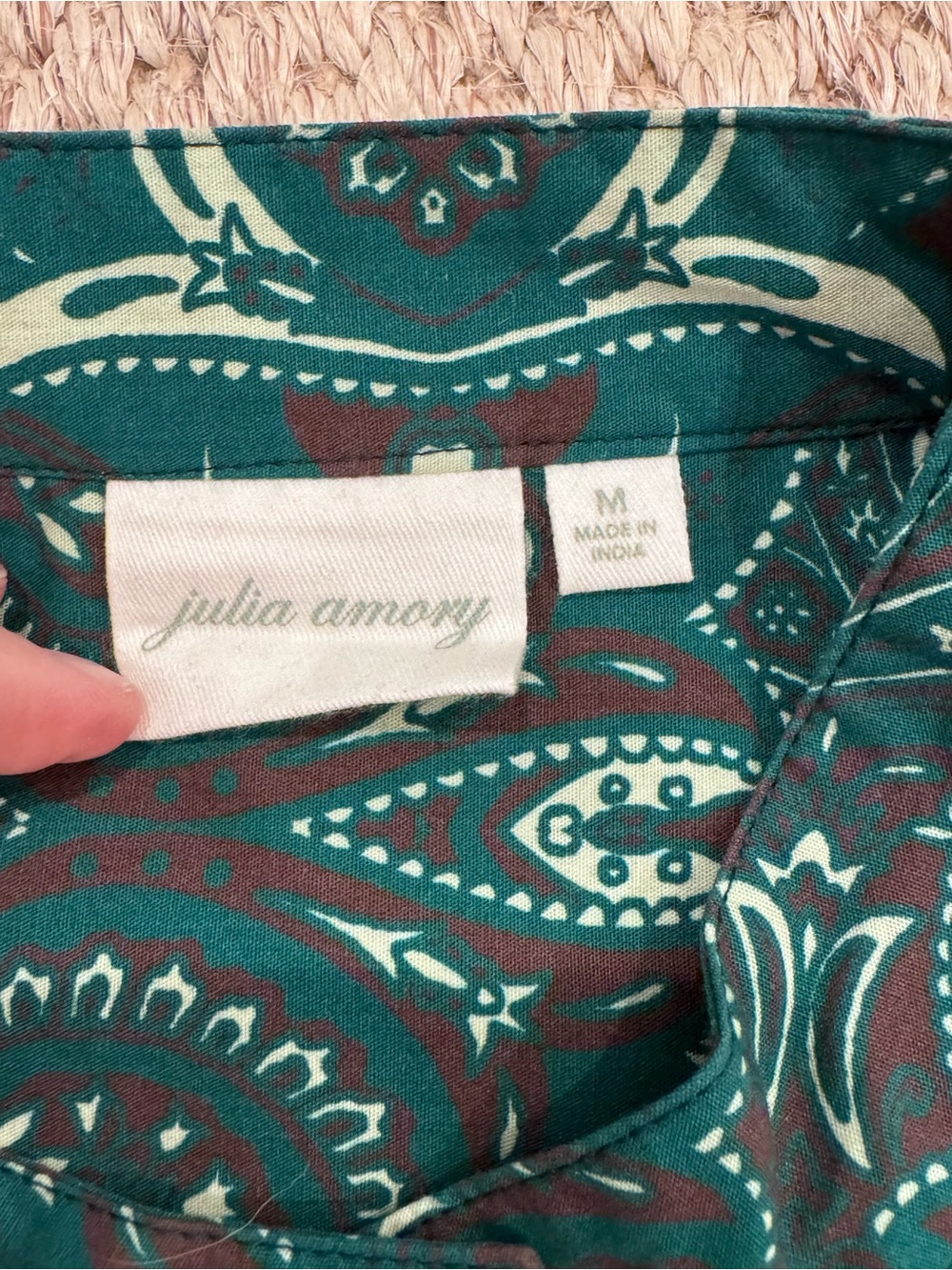 Julia Amory Printed Short-Sleeve Shift Dress Like New - Picture 3 of 3